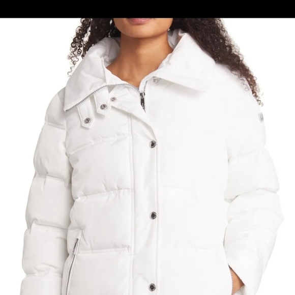 SAM EDELMAN Water Repellent Puffer Coat with zip off Faux Fur Collar - Picture 4 of 12